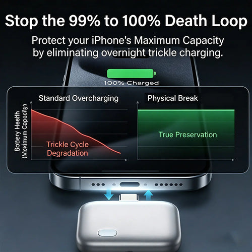 140W Physical-Disconnect Battery Guard, Auto&Self Eject Charger,Smart Auto-Stop Charging Accessory for Mobile Smartphones & Handheld Devices, Anti-Overcharge Protection for Safe Overnight Charging, Universal for Phones Laptops Tablets,Motherday Gift