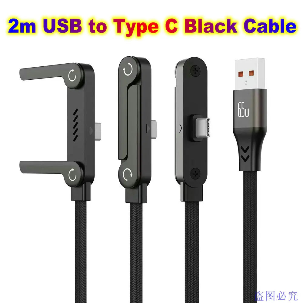 Quick Charge Flat Phone Charger Type C 240W Foldable Stand Fast Charging Kick Cable Stand Holder Cord for Iphone 17 16 Samsung